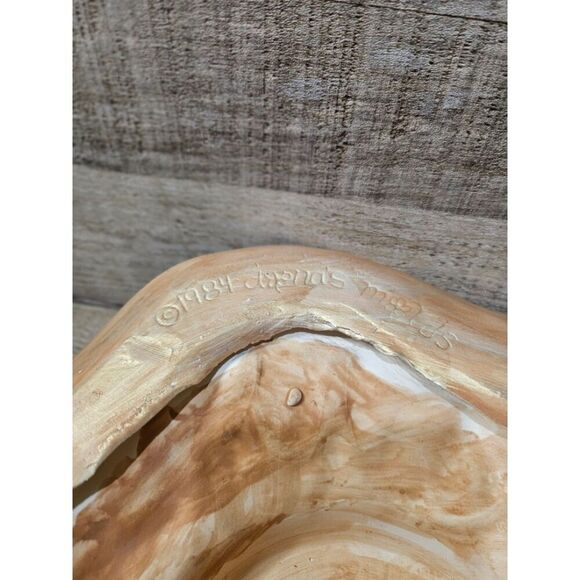 1984 Dona's Molds Ceramic Straw Hat Floral Flowers - Picture 7 of 7